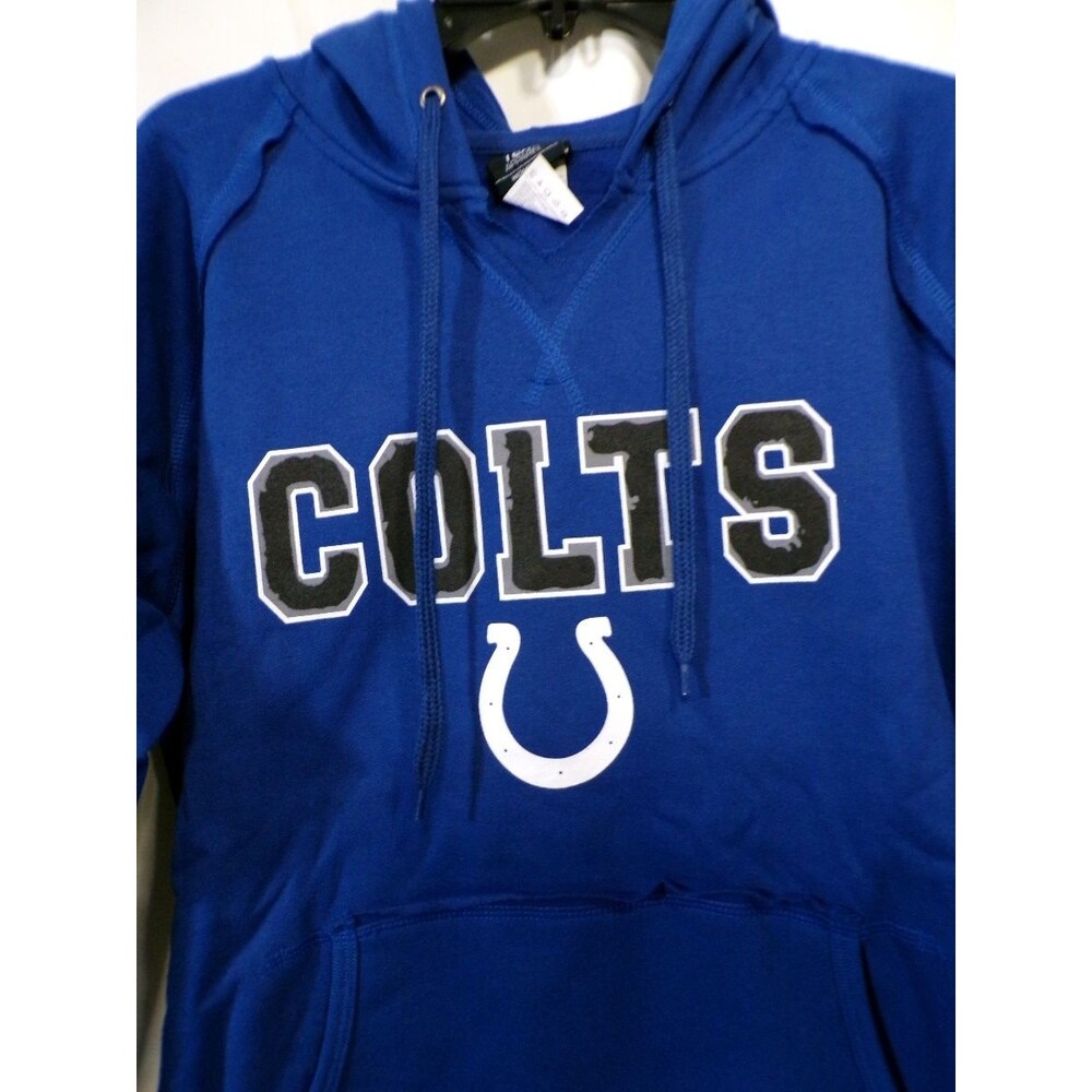 NFL Team Apparel Indianapolis Colts Women's L Blue Pullover Hoodie - Picture 2 of 5